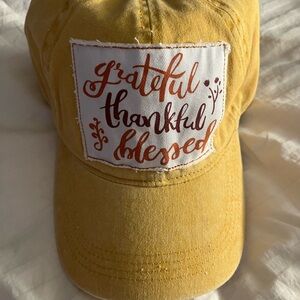 Baseball Cap with Inspirational Patch, adjustable, yellow